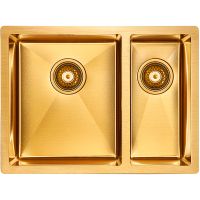 Кухонная мойка Paulmark Gerberg 59/2S Uni Брашированное золото арт-PM225944-BGL — фото 1, Кухонные мойки