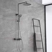 Душевая система Vincea Desire с термостатом Вороненая сталь арт-VSFS-1D1TGM — фото 3, Душевые стойки
