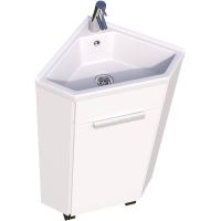 Тумба с раковиной 1MarKa Penta 37Н угловая Белый глянец арт-Ц0000001635 — фото 1, Тумбы с раковиной