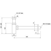 Сифон для раковины Aquatek Черный матовый арт-AQ6013MB — фото 2, Сифоны для раковины