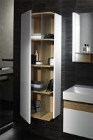 Шкаф пенал Jacob Delafon Terrace 50 L подвесной Мягкий черный арт-EB1179G-M61 — фото 3, Пеналы для ванной комнаты