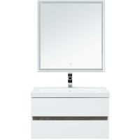 Комплект мебели для ванной Aquanet Беркли 80 подвесной Белый Дуб рошелье арт-258909 — фото 3, Комплекты мебели для ванной