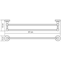 Полотенцедержатель WasserKRAFT Nau двойной Хром арт-K-7740 — фото 4, Полотенцедержатели