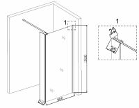 Душевая перегородка Niagara Nova 90 профиль Холодное золото стекло прозрачное арт-NG-644-90GOLD — фото 4, Душевые перегородки