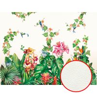 Фреска Ortograf Цветы 21113 Фактура флок FLK Флизелин (3,6*2,7) Разноцветный, Цветы/Листья/Птицы арт-21113 (флок FLK) — фото 1, Фрески