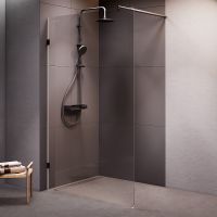 Душевая перегородка AM.PM X-Joy 120 профиль Черный стекло прозрачное арт-W94WI-120-F1-BTE — фото 1, Душевые перегородки