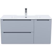 Тумба с раковиной Iddis Edifice 100 подвесная Светло-серая арт-EDI10L0i95K — фото 1, Тумбы с раковиной