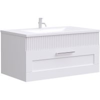 Тумба c раковиной SanVit Турин-1 80 подвесная Белая арт-kturin1080 — фото 1, Тумбы с раковиной