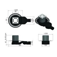 Душевой трап Berges Platz Norma 100x100 с решеткой Хром арт-091158 — фото 7, Трапы для душа