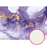 Фреска Ortograf Fluid art 21131 Фактура флок FLK Флизелин (3,8*2,7) Фиолетовый/Золото, Абстракция арт-21131 (флок FLK) — фото 1, Фрески