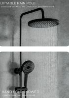 Душевая система Gappo G03-6 Черная матовая Хром арт-G2403-6 — фото 9, Душевые стойки