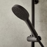 Душевая система Jacob Delafon Metro с термостатом Черный матовый арт-E26588-BL — фото 2, Душевые стойки