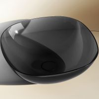 Раковина-чаша Abber Kristall 43 Черная арт-AT2806Onyx — фото 2, Раковины накладные