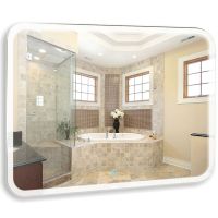 Зеркало Mixline Премьер Стив 92 с подсветкой с сенсорным выключателем и пескоструйным рисунком арт-530910 — фото 1, Зеркала в ванную комнату