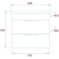 Тумба под раковину Onika Легран 60.13 подвесная Дуб галифакс арт-106117 — фото 6, Тумбы под раковину