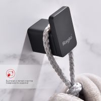 Товар: Крючок Raglo Черный матовый арт-R301.05.06 - фото 4 Крючок Raglo Черный матовый арт-R301.05.06 — фото 4, Крючки для полотенец