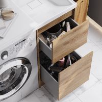 Тумба под раковину Aquaton Лондри 105 Дуб Сантана без фасада арт-1A267001LH0C0 — фото 11, Тумбы под раковину