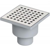 Душевой трап Berges Trend 100x100 с решеткой Хром арт-091003 — фото 1, Трапы для душа