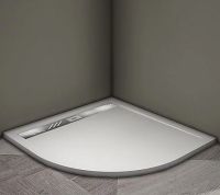 Душевой поддон из искусственного камня Veconi Tezeo 100x100 Белый арт-TZ05-100PL-01-19C3 — фото 2, Душевые поддоны из искусственного камня