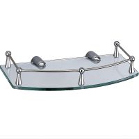 Стеклянная полка WasserKRAFT Хром арт-K-588 — фото 1, Полки для ванной и душа