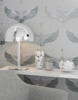 Обои Marburg Otaru Винил на флизелине (1,06*10,05) Белый/Бежевый/Серый, Птицы арт-34579 — фото 3, Обои для стен