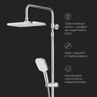 Душевая система AM.PM Func с термостатом Хром арт-F078F500 — фото 14, Душевые стойки