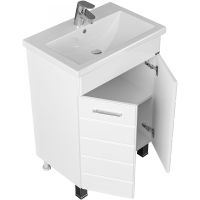 Тумба под раковину СанТа Омега 60 Белая арт-207044 — фото 3, Тумбы под раковину