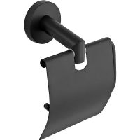 Держатель туалетной бумаги Remer Guest с крышкой Черный матовый арт-GS60NO — фото 1, Держатели туалетной бумаги