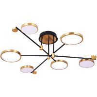 Люстра Artelamp Holly Белая Полированная медь Черная арт-A1364PL-6PB — фото 1, Люстры