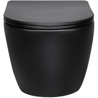 Унитаз Vincea Globo подвесной Черный матовый с сиденьем Микролифт арт-VT1-14SMB — фото 2, Подвесные унитазы