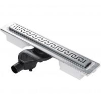 Душевой лоток Berges B1 Antik 600 с решеткой Хром глянец арт-091124 — фото 1, Душевые лотки