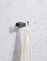 Крючок двойной Milacio Ultra / чёрный матовый / 9x3x5 см / нержавеющая сталь арт-MCU.950.MB — фото 3, Крючки для полотенец