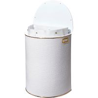 Корзина для белья Geralis Croco Белая, кант Золото, полукруглая арт-KWG-O — фото 3, Корзины для белья