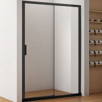 Душевая дверь Aquanet Pleasure AE60-N-120H200U-BT 120 профиль Черный матовый стекло прозрачное арт-225498 — фото 1, Раздвижные душевые двери