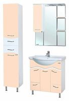 Шкаф пенал Bellezza Мари 35 Бежевый Белый арт-4622904710074 — фото 2, Пеналы для ванной комнаты