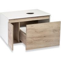 Тумба под раковину Runo Бари 80 подвесная Крафт дуб Белая арт-00-00001375 — фото 14, Тумбы под раковину