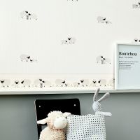 Бордюр детский Casadeco Rose Nino Винил на флизелине (0,11*5) Серый, Животные арт-85579228 — фото 2, Обои для стен