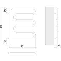 Электрический полотенцесушитель Terminus Ш-образный 450х570 поворотный Хром арт-4620768883958 — фото 4, Электрические полотенцесушители
