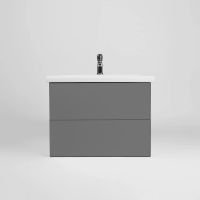 Тумба под раковину VIANT София 80 подвесная Графит арт-VSOF80COG-T2YP — фото 1, Тумбы под раковину