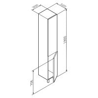 Шкаф пенал AM.PM Gem 30 R Белый арт-M90CSR0306WG — фото 9, Пеналы для ванной комнаты
