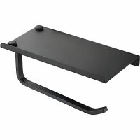 Держатель туалетной бумаги Haiba с полкой Черный матовый арт-HB330-7 — фото 1, Держатели туалетной бумаги