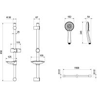 Товар: Душевой гарнитур Aquatek Бетта 3jet Хром арт-AQ2015CR - фото 2 Душевой гарнитур Aquatek Бетта 3jet Хром арт-AQ2015CR — фото 2, Душевые гарнитуры на штанге