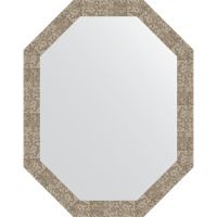 Зеркало Evoform Octagon 72x92 в багетной раме - Соты титан 70 мм арт-BY 7104 — фото 1, Зеркала в ванную комнату