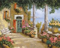 Фреска Ortograf Городской пейзаж живопись 11523 Фактура бархат FX Флизелин (3,4*2,7) Разноцветный, Пейзаж/Цветы/Живопись арт-11523 (бархат FX). — фото 2, Фрески