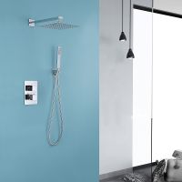 Душевая система Abber Daheim с термостатом Хром арт-AF8251 — фото 2, Встраиваемые душевые комплекты