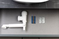 Тумба под раковину La Fenice Elba 90 подвесная Серая матовая арт-FNC-01-ELB-G-90-2 — фото 12, Тумбы под раковину