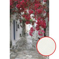 Фреска Ortograf Городской пейзаж 0916 Фактура флок FLK Флизелин (1,8*2,7) Серый/Розовый, Город/Цветы арт-0916 (флок FLK) — фото 1, Фрески