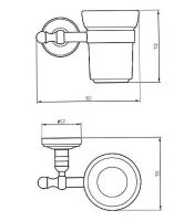 Стакан для зубных щеток Migliore Mirella Бронза арт-17156 — фото 5, Стаканы для зубных щеток