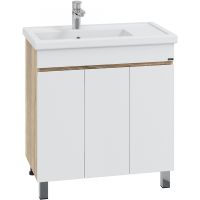 Тумба под раковину СанТа Марс 80 Белая Янтарное дерево арт-700411 — фото 1, Тумбы под раковину