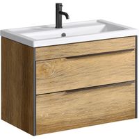 Тумба под раковину Aqwella Fargo 80 Дуб балтийский арт-FRG0108DB — фото 1, Тумбы под раковину